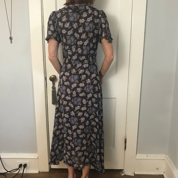 Christy Dawn Brown Floral Deadstock Maxi Dress - Picture 4 of 13